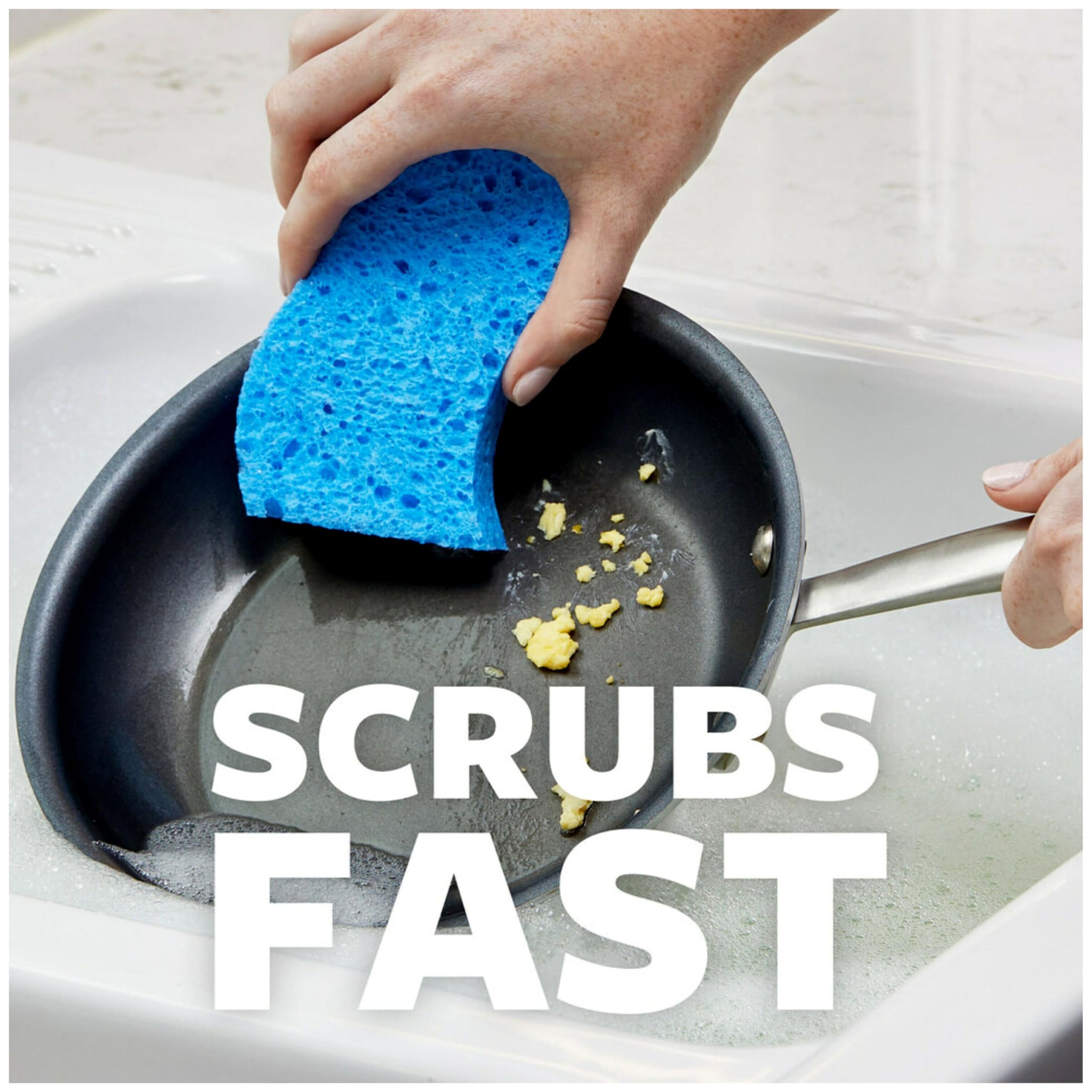 Scotch-Brite Scrub Dots Non-Scratch Scrub Sponges, Sponges for Cleaning Kitchen, Bathroom, and Household, Non-Scratch Sponges Safe for Non-Stick