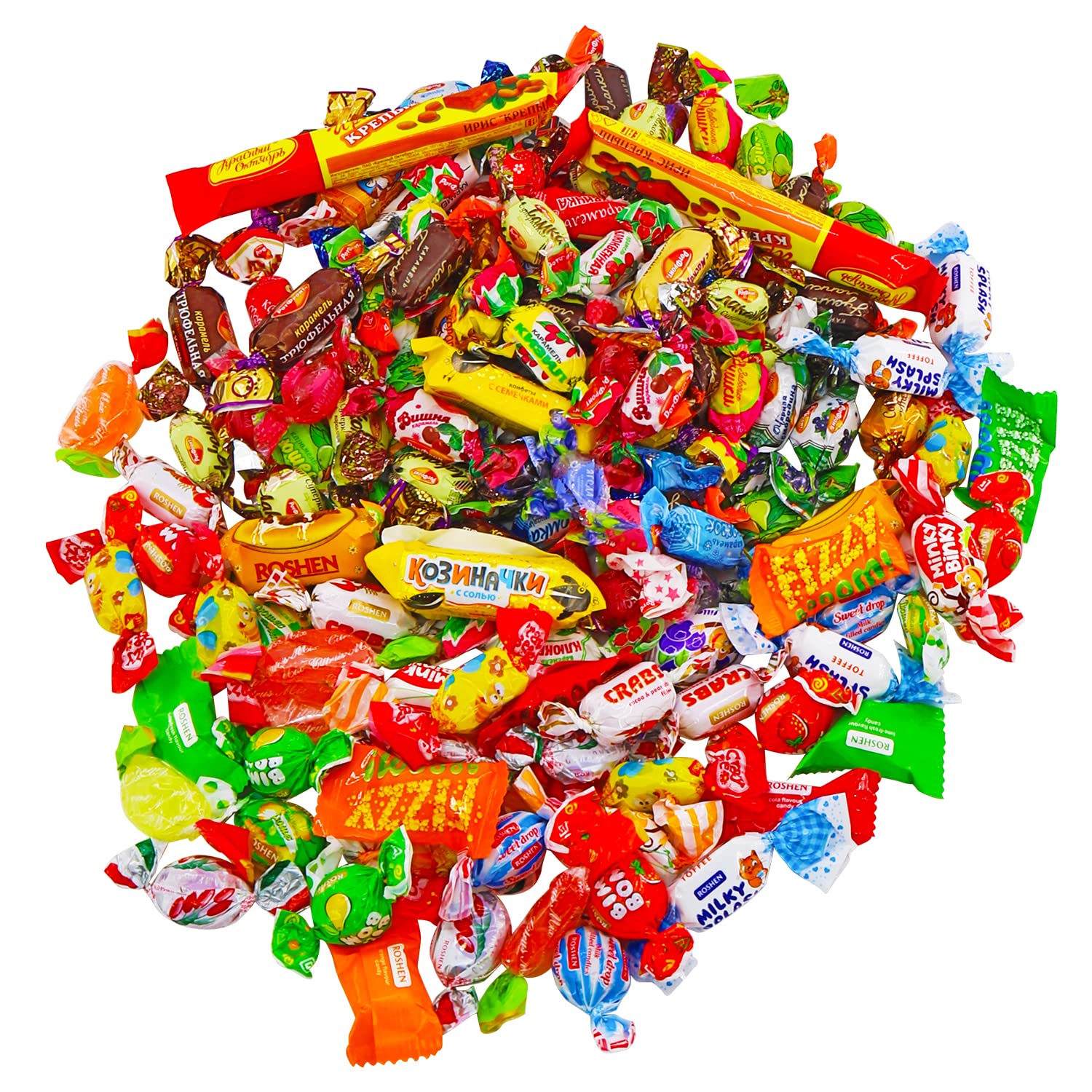 Sweet Candy Mix Gift Bag - Russian & Ukrainian Candy Mix - Assortment Chocolate and Caramel Party Candy Mix of Eastern European Confectionery