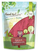 Food to Live Raspberry Juice Powder, 8 Ounces - Spray-Dried, No Sugar Added, Contains Maltodextrin, Vegan, Kosher, Bulk, Perfect for Smoothies
