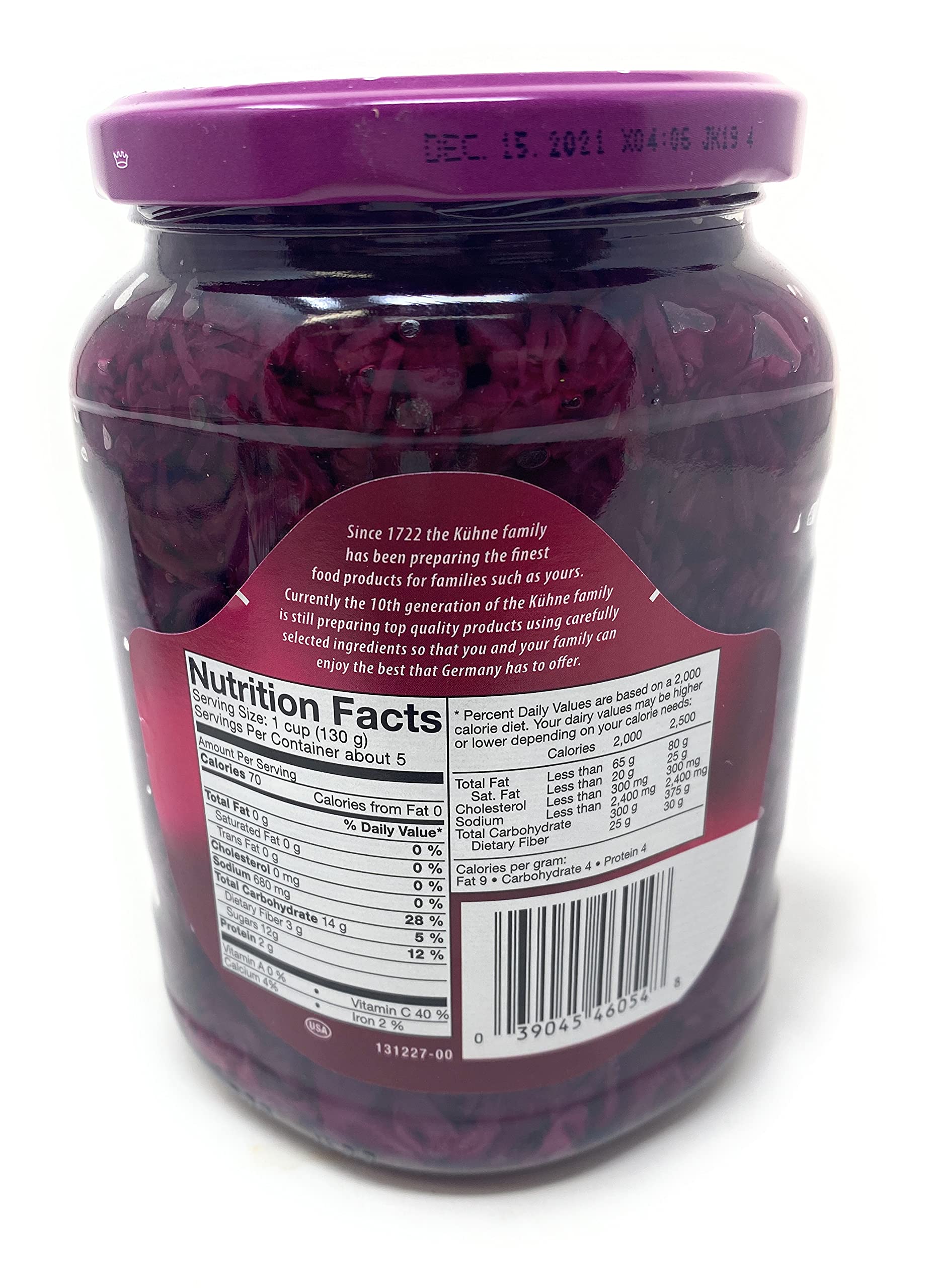 Kuhne, Red Cabbage 24oz, Product of Germany