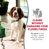Nature's Miracle Hard Floor Cleaner, 24 Ounces, Dual-Action Stain and Odor Remover Works to Remove Tough Pet Stains and Odors On Sealed Wood and Hard