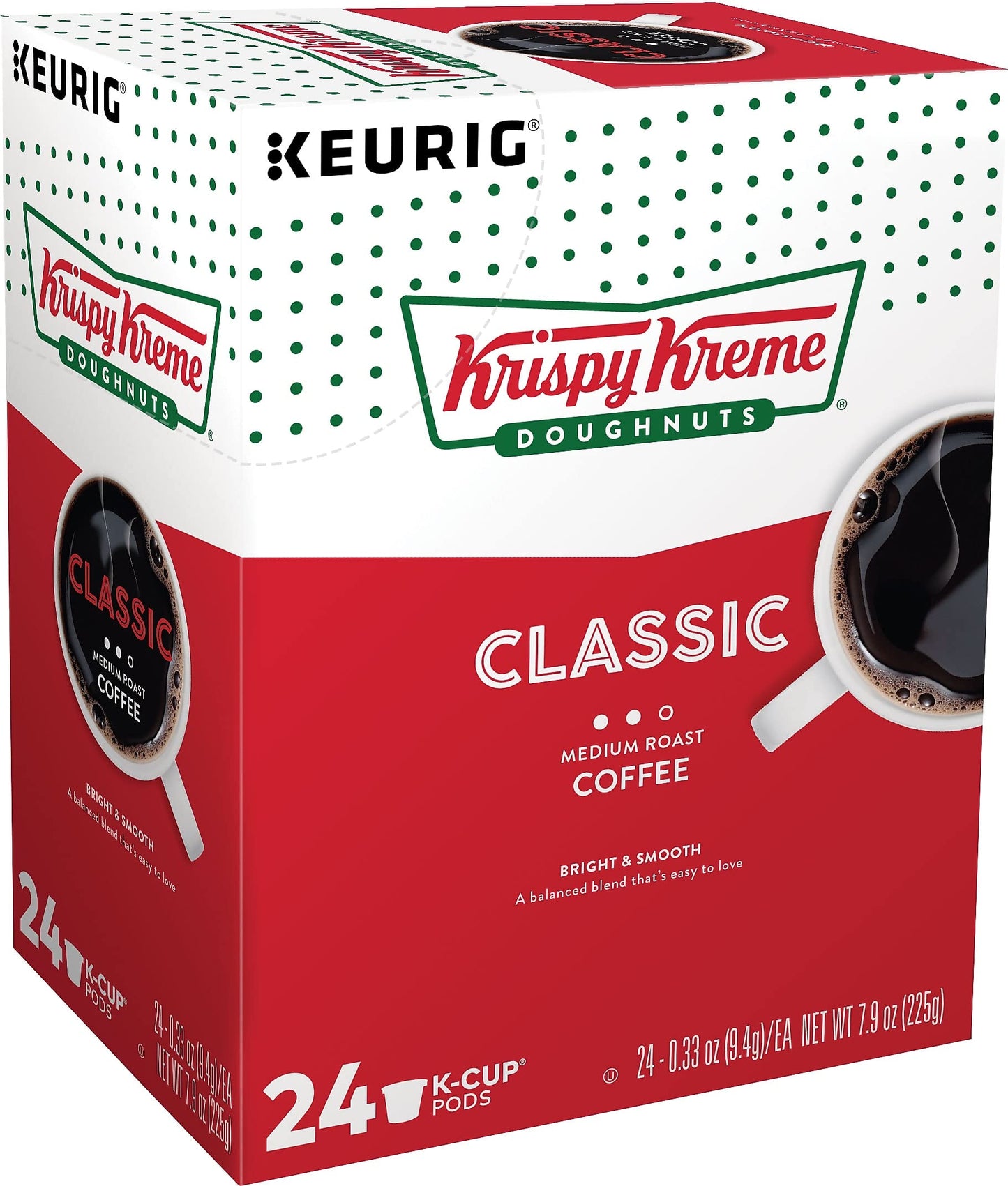 Krispy Kreme Classic, Single-Serve Keurig K-Cup Pods, Medium Roast Coffee, 24 Count