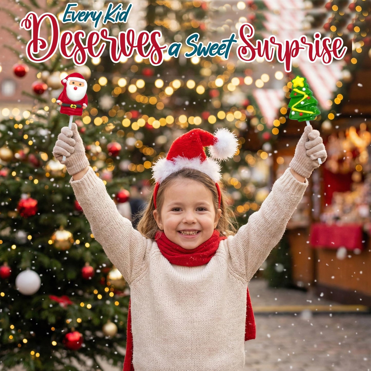 Christmas Lollipops - Holiday Suckers - 24 Individually Wrapped Bulk - Christmas Candy Variety Pack - Santa, Christmas Tree, Snowman, Polar Bear
