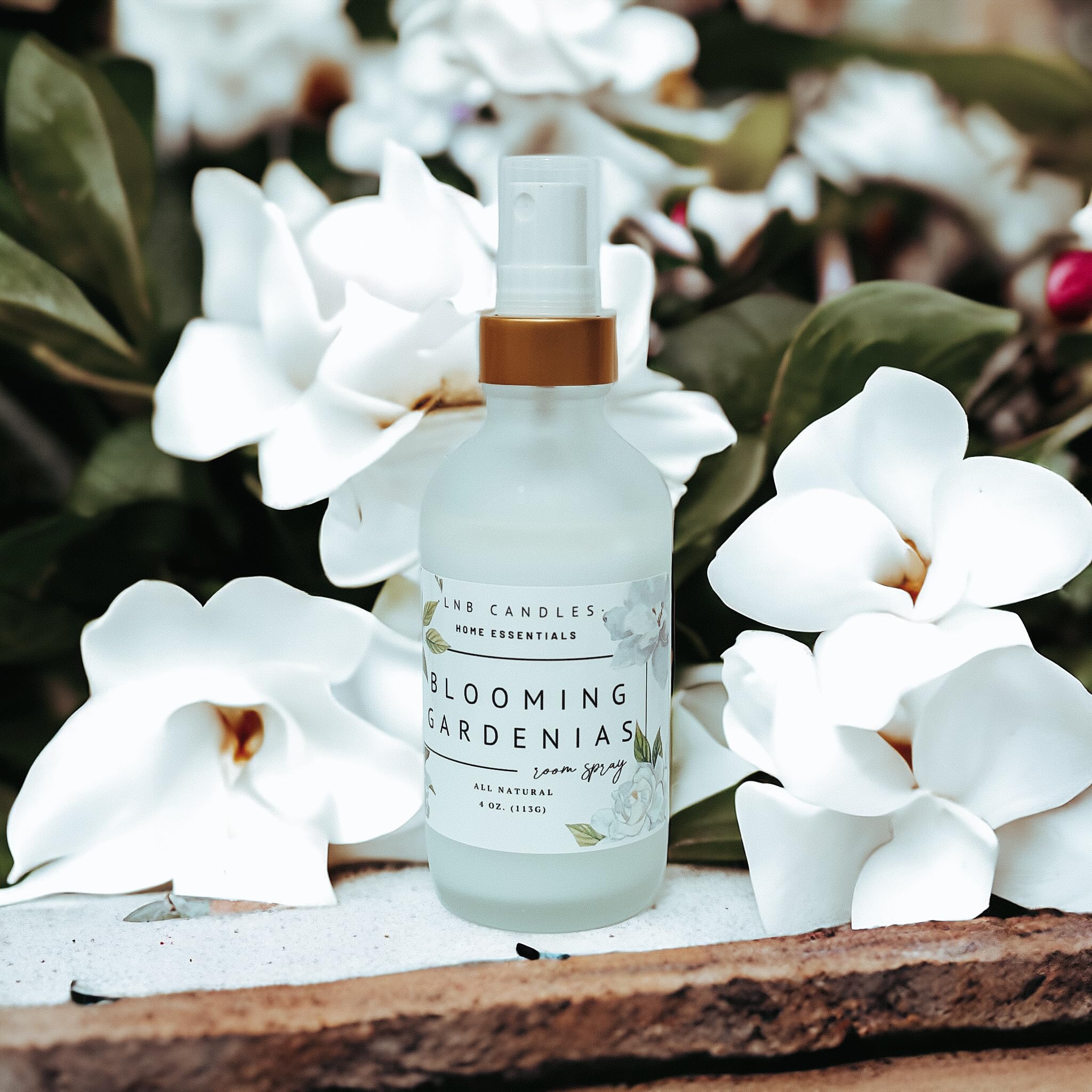 Gardenia Scent Natural Room Linen Spray Clean Ingredients Made In USA Vegan Air Freshener Interior Long Lasting Floral Flowers Pet Friendly