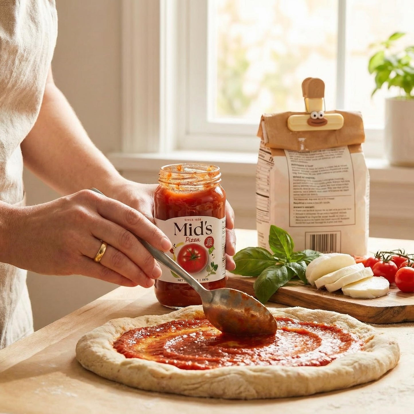 MIDS Sauce - 2 Pack - Pizza Sauce for Homemade Dough and Pizza Crust - Topping for Cheese,Bites, Vegan Pzza - Versatile Sauces with Plastic a Random