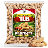 Peanuts In Shell | 1 LB Bulk Value Pack | Unsalted & Roasted - Healthy natural snack, Perfect for office, share and TO-GO | Value Pack, Whole Peanuts
