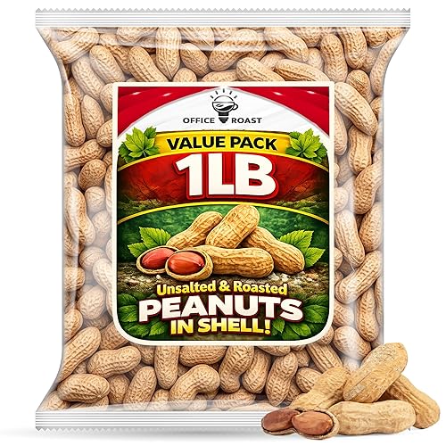 Peanuts In Shell | 1 LB Bulk Value Pack | Unsalted & Roasted - Healthy natural snack, Perfect for office, share and TO-GO | Value Pack, Whole Peanuts