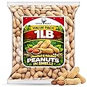 Peanuts In Shell | 1 LB Bulk Value Pack | Unsalted & Roasted - Healthy natural snack, Perfect for office, share and TO-GO | Value Pack, Whole Peanuts