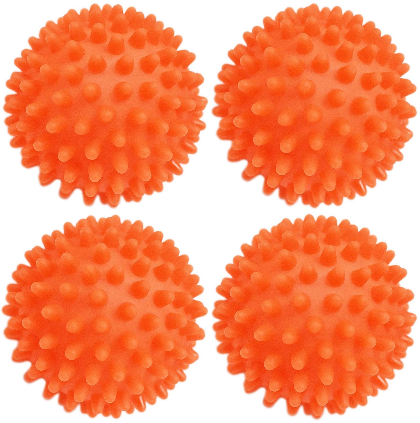 Reusable Orange Dryer Balls - 2.75" Eco-Friendly Fabric Softener Alternative for Laundry - Reduces Drying Time & Static, Softens Clothes Naturally