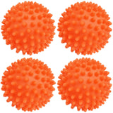 Reusable Orange Dryer Balls - 2.75" Eco-Friendly Fabric Softener Alternative for Laundry - Reduces Drying Time & Static, Softens Clothes Naturally