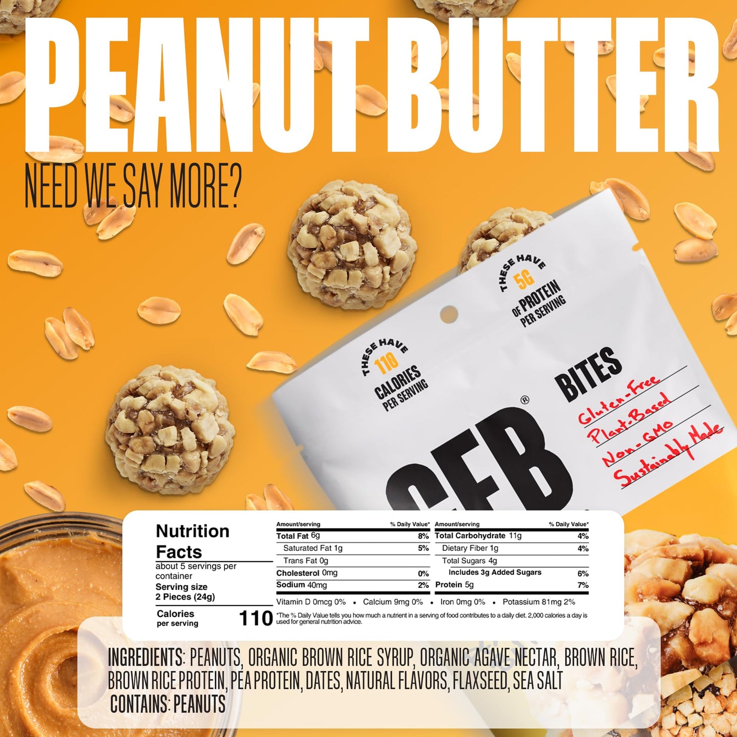 The GFB Variety Pack Protein Bites - Gluten Free, Plant Based, Non GMO, Sustainably Made - Ridiculously Tasty, Healthy, Vegan, Protein Energy Balls, 4