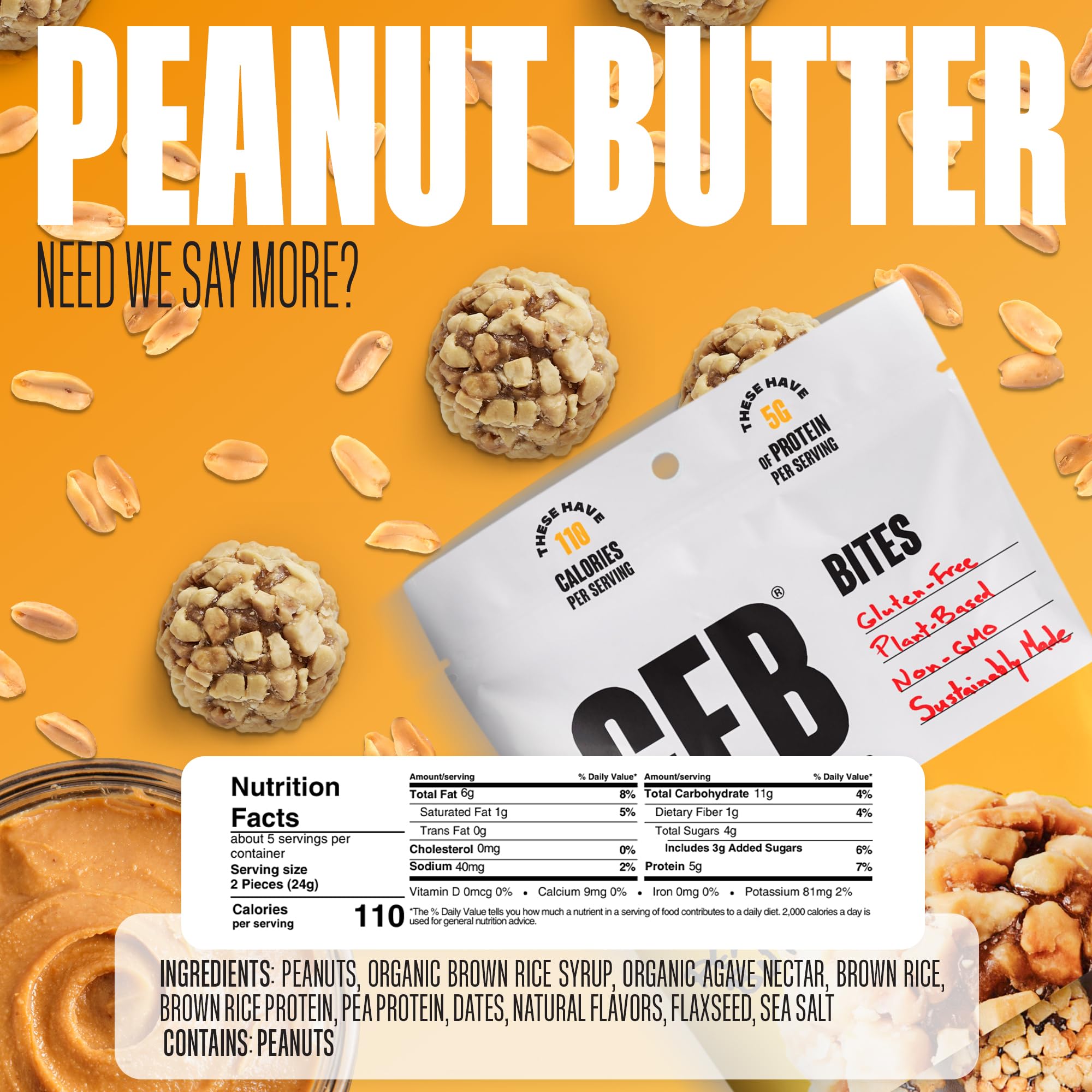 The GFB Variety Pack Protein Bites - Gluten Free, Plant Based, Non GMO, Sustainably Made - Ridiculously Tasty, Healthy, Vegan, Protein Energy Balls, 4