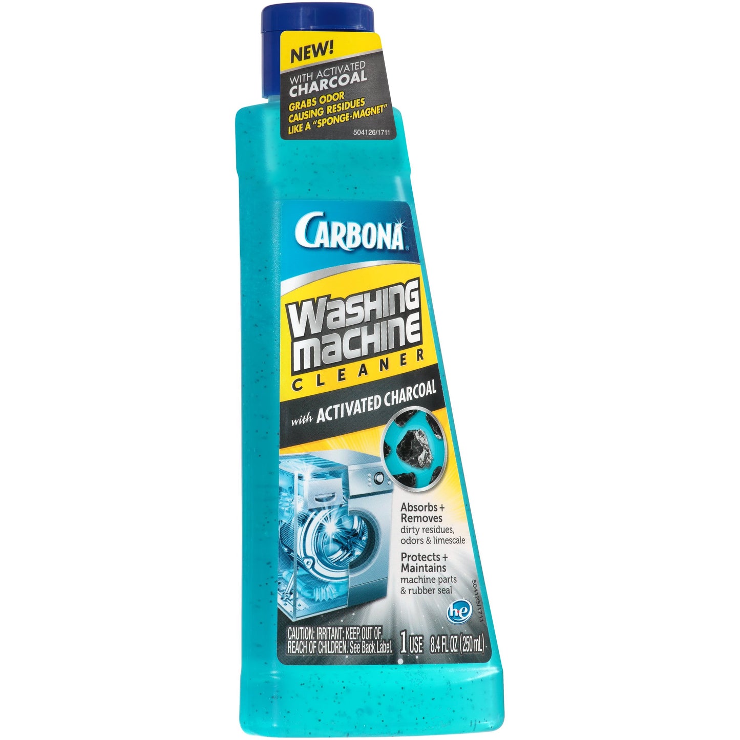 Carbona Washing Machine Cleaner with Activated Charcoal | Removes Odor-Causing Residues | Works in Standard & High Efficiency Washing Machines | 8.4