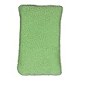 CleanAide Double-Sided Microfiber Sponge 2-in-1 Scrubber for Kitchen and Bathroom, Reusable Non-Scratch Dishwashing, Heavy-Duty Scouring, Absorbent