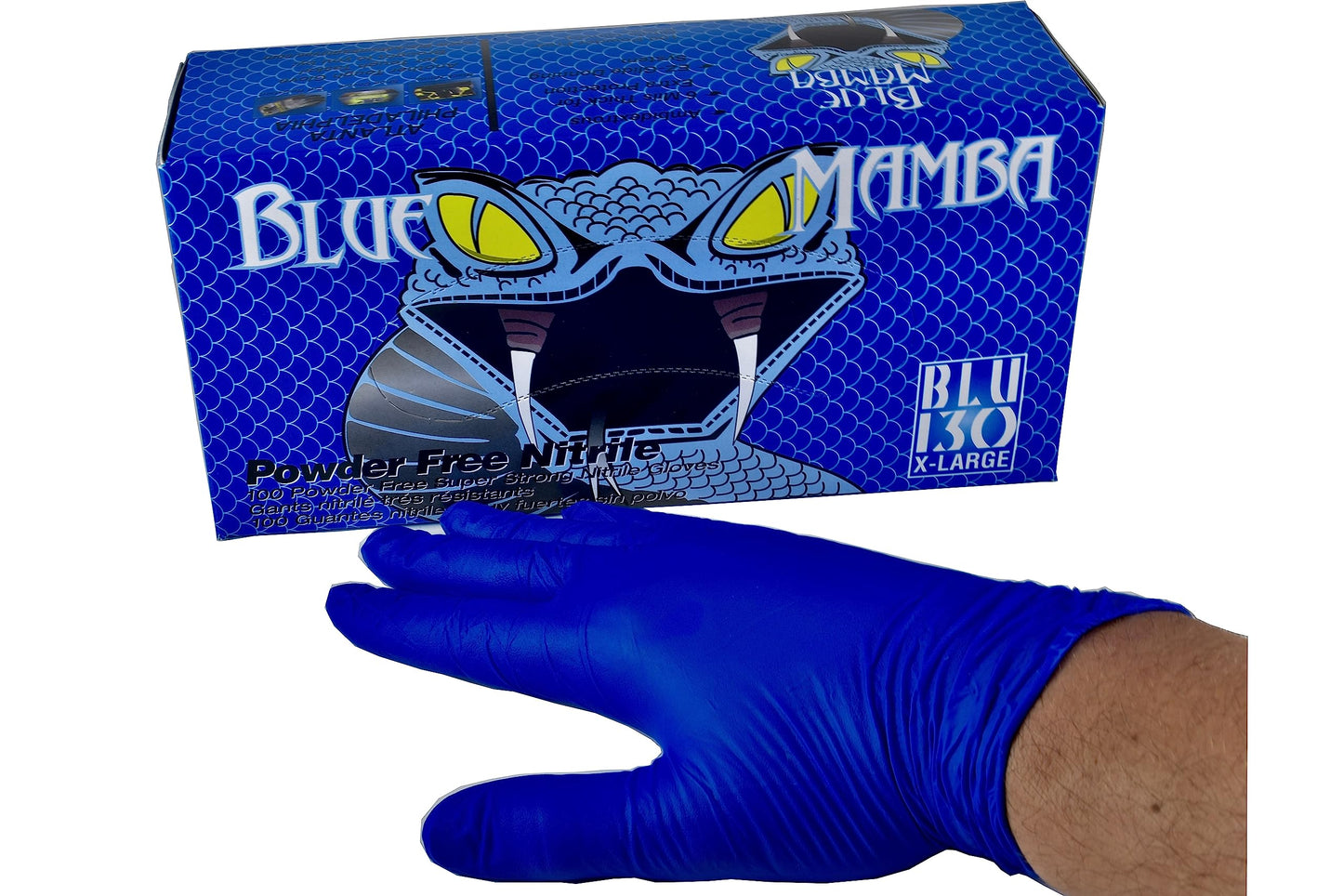 Blue Mamba Super Strong Nitrile 100 Glove Box (Extra Large)