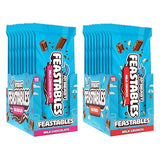 MrBeast Feastables Milk Chocolate Combo Pack, 20 Count, King Size Milk Chocolate & Milk Crunch Bars, Crispy Rice Candy, 2.1oz Each