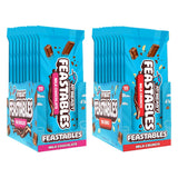 MrBeast Feastables Milk Chocolate Combo Pack, 20 Count, King Size Milk Chocolate & Milk Crunch Bars, Crispy Rice Candy, 2.1oz Each