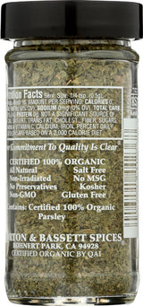 Morton & Bassett Organic Parsley, 0.28 oz - Non-GMO, Salt-Free, Fresh Herb for Garnishes, Soups & Mediterranean Dishes