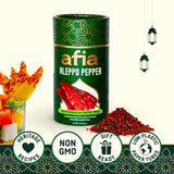 Afia - Aleppo Pepper Flakes | Aleppo Mediterranean Pantry Spice for Middle Eastern Dishes, Meals and Cuisine | Premium Middle Eastern Spices, 1.7oz