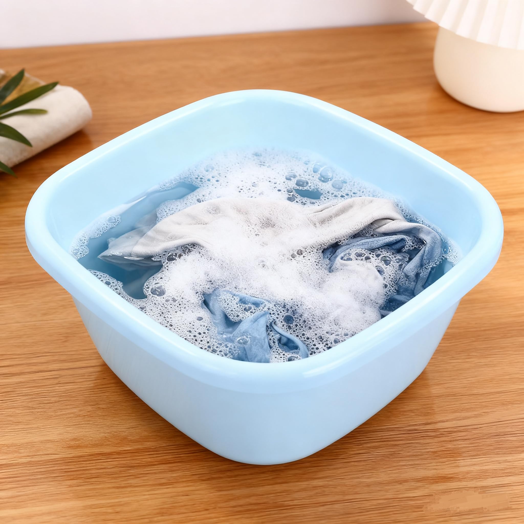 Parlynies 16 Quart Plastic Wash Basin, Large Dish Pan Tub, Pack of 3