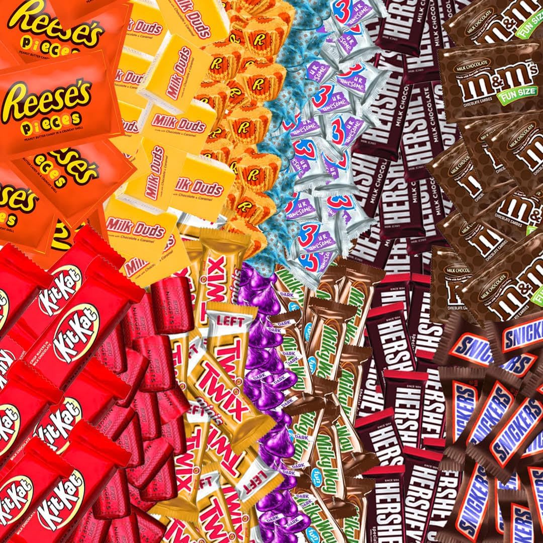Bulk Chocolate Assortment Variety Pack - Chocolate Candy Variety Pack - 5 lb Bag of Mixed Bulk Chocolate, Milk Chocolate, Dark Chocolate, Bars
