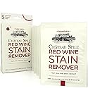 Chateau Spill Red Wine Stain Remover Wipes - 5 Count Individually Wrapped to go Wipes for Stubborn Stains on Clothes, Tablecloth, Carpet, Upholstery