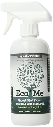 Eco-me Natural Multi Surface Granite and Marble Cleaner, Healthy Fragrance-Free Scent, 16 Ounces, Clear (ECOM-GMFF16-06)