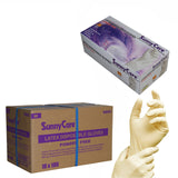 SunnyCare Latex Disposable Gloves Powder-Free, Box of 100, Total of 10 Boxes, Medium (1000 Count)