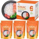 Soeos Konjac Noodles, Angel Hair Pasta, 8.8 oz (250g)*6 Pack, Low Calorie, Low Carb, Keto and Paleo Friendly Shirataki Noodle, Gluten-Free, Fat Free