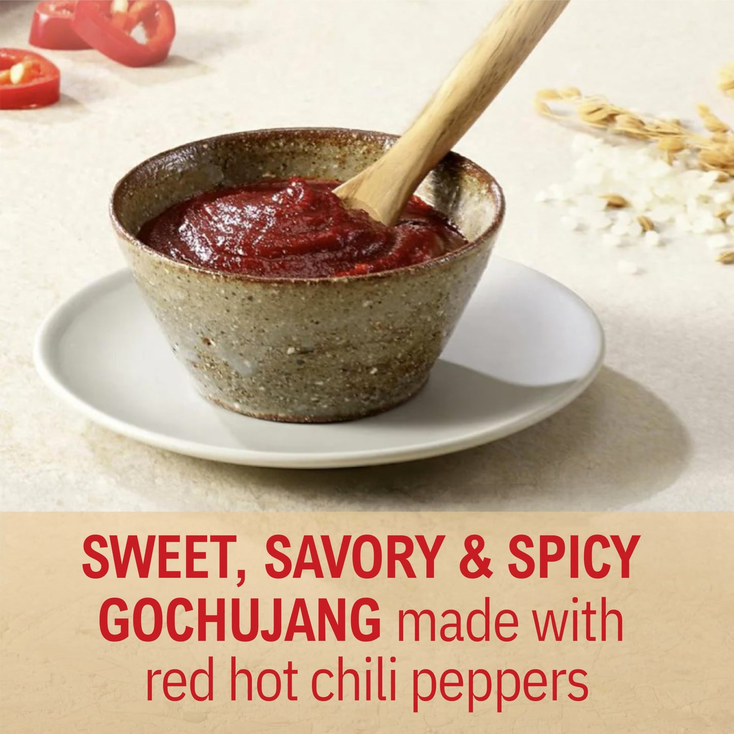 CJ Haechandle Hot Pepper Paste 500g Korean Spicy Red Chile Paste 1.1 lb., Gochujang, 17.63 Ounce