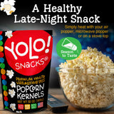 YOLO! Gourmet Virtually Hulless Popcorn Kernels, Premium White Butterfly Popping Corn, Non GMO, Gluten Free, Vegan, 32 Oz Resealable Bag (Pack of 1)