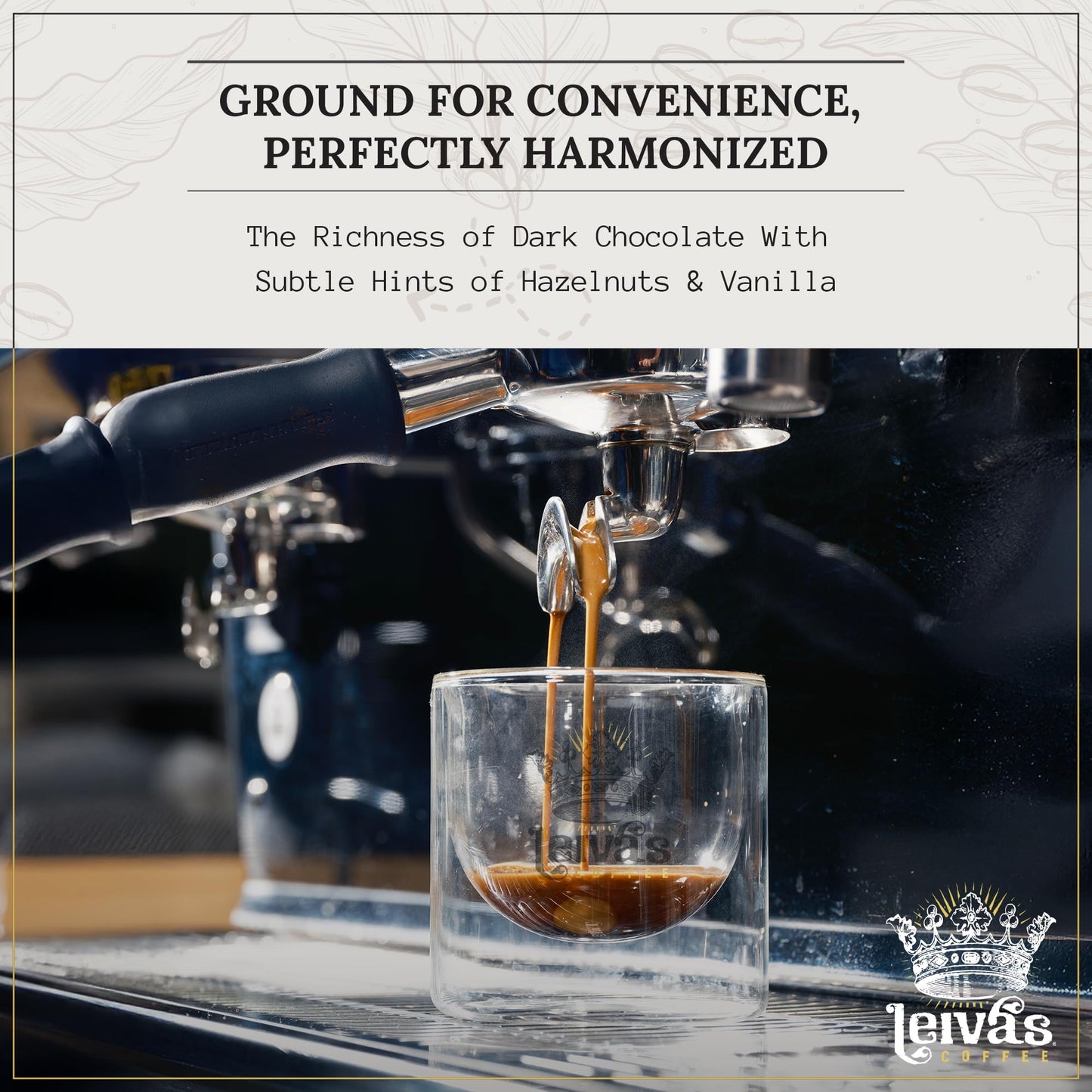 Leiva’s Medium Roast Espresso Ground (8oz), Freshly Roasted, Micro-Lot Guatemalan Coffee Beans - Don Armando Espresso Coffee Ground w/Chocolate