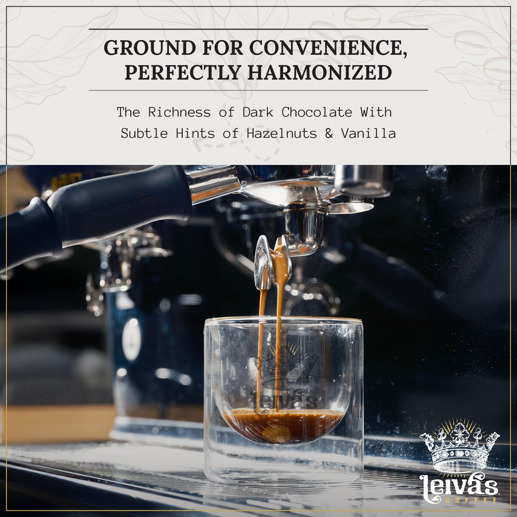 Leiva’s Medium Roast Espresso Ground (8oz), Freshly Roasted, Micro-Lot Guatemalan Coffee Beans - Don Armando Espresso Coffee Ground w/Chocolate