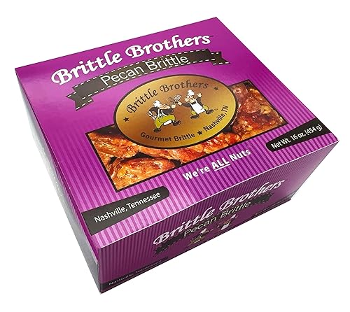 Brittle Brothers Pecan Brittle - 16 oz Gift Box - Gourmet Candy