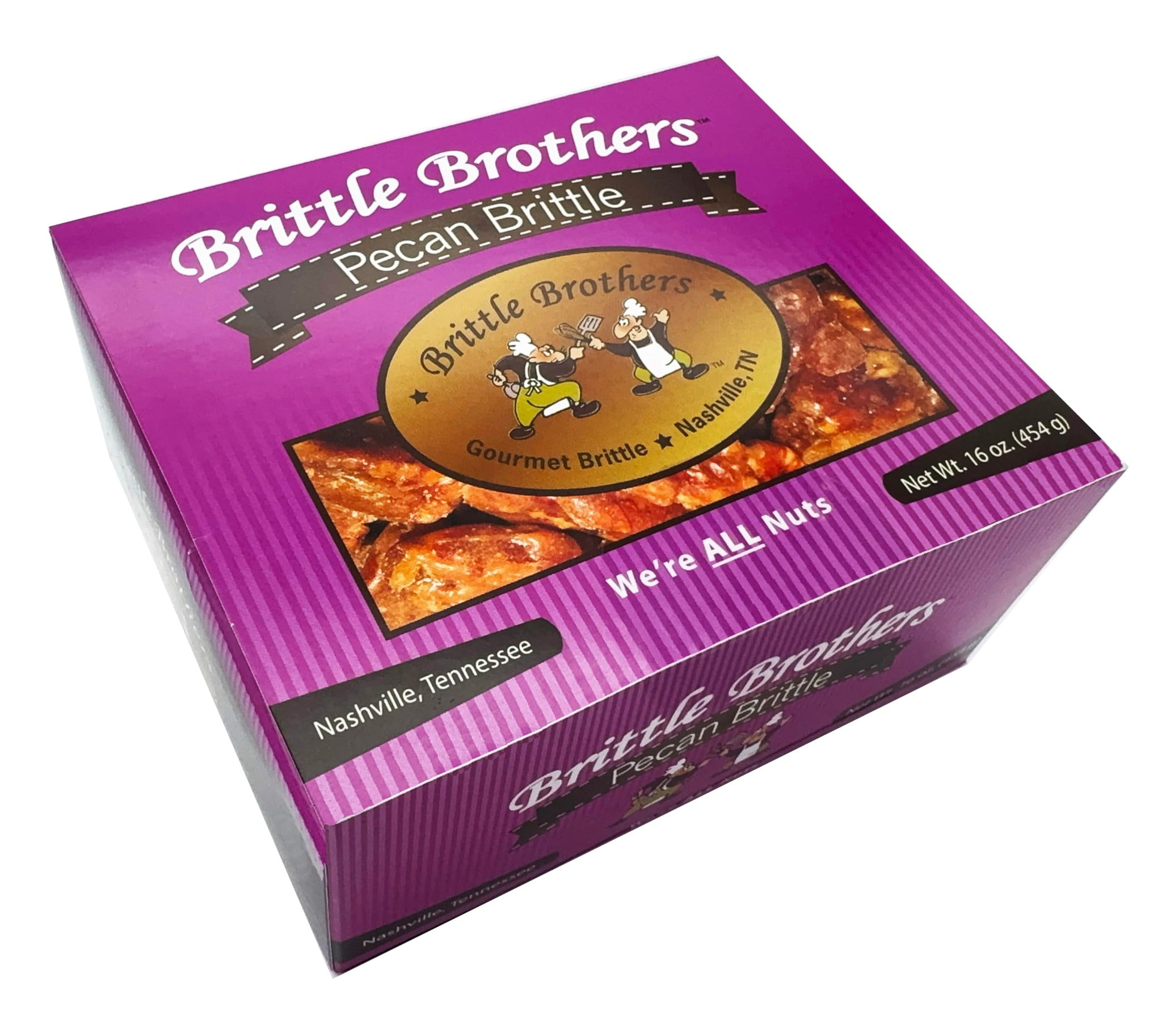 Brittle Brothers Pecan Brittle - 16 oz Gift Box - Gourmet Candy