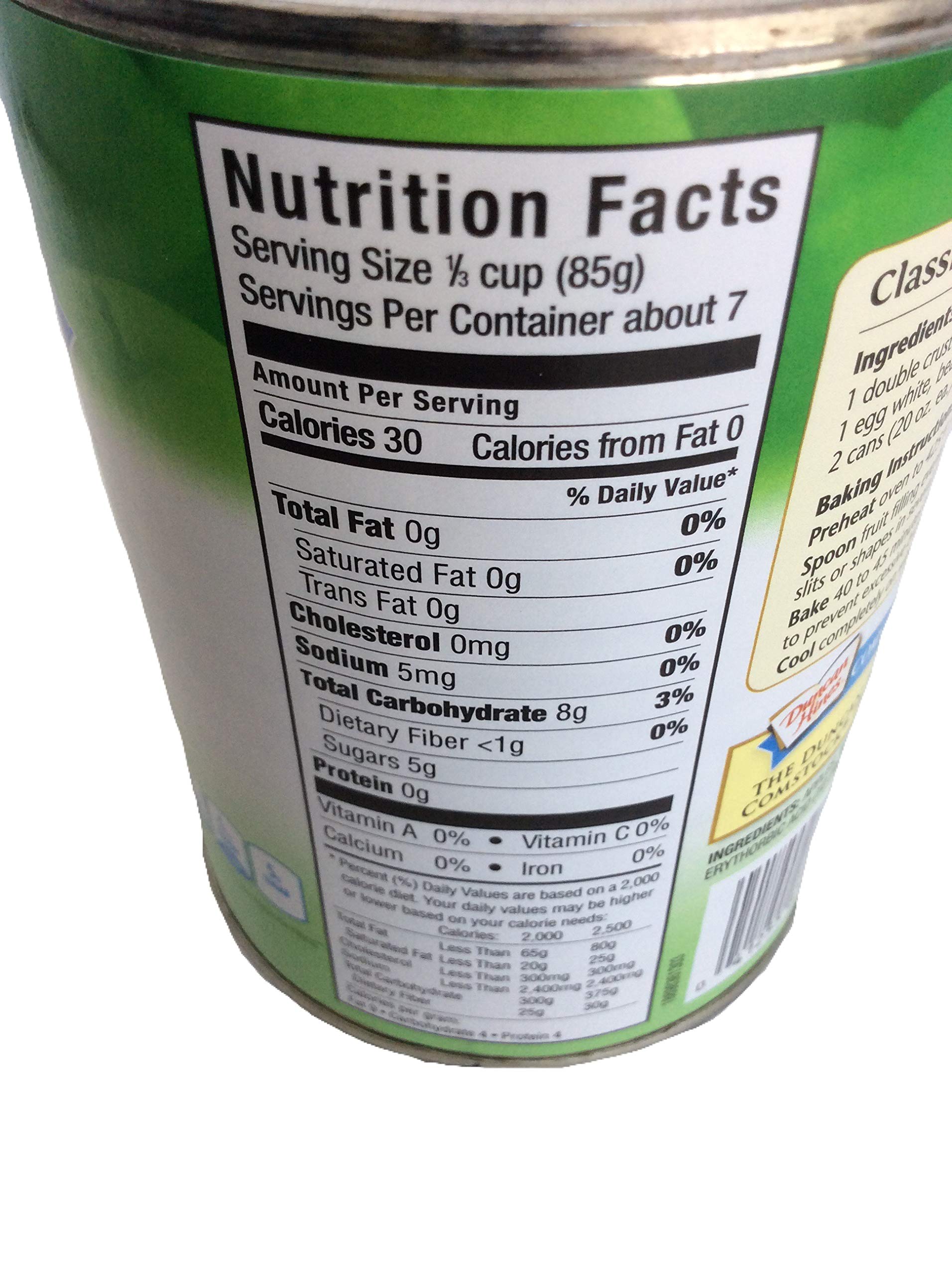 Comstock, No Sugar Added, Apple Pie Filling and Topping, 20oz Can (Pack of 3)