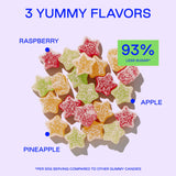 BEHAVE Low Sugar Gummy Candy (Sour Stars 1-Pack) | Keto, Diabetic Friendly, High Fiber, Gluten-Free & Non-GMO