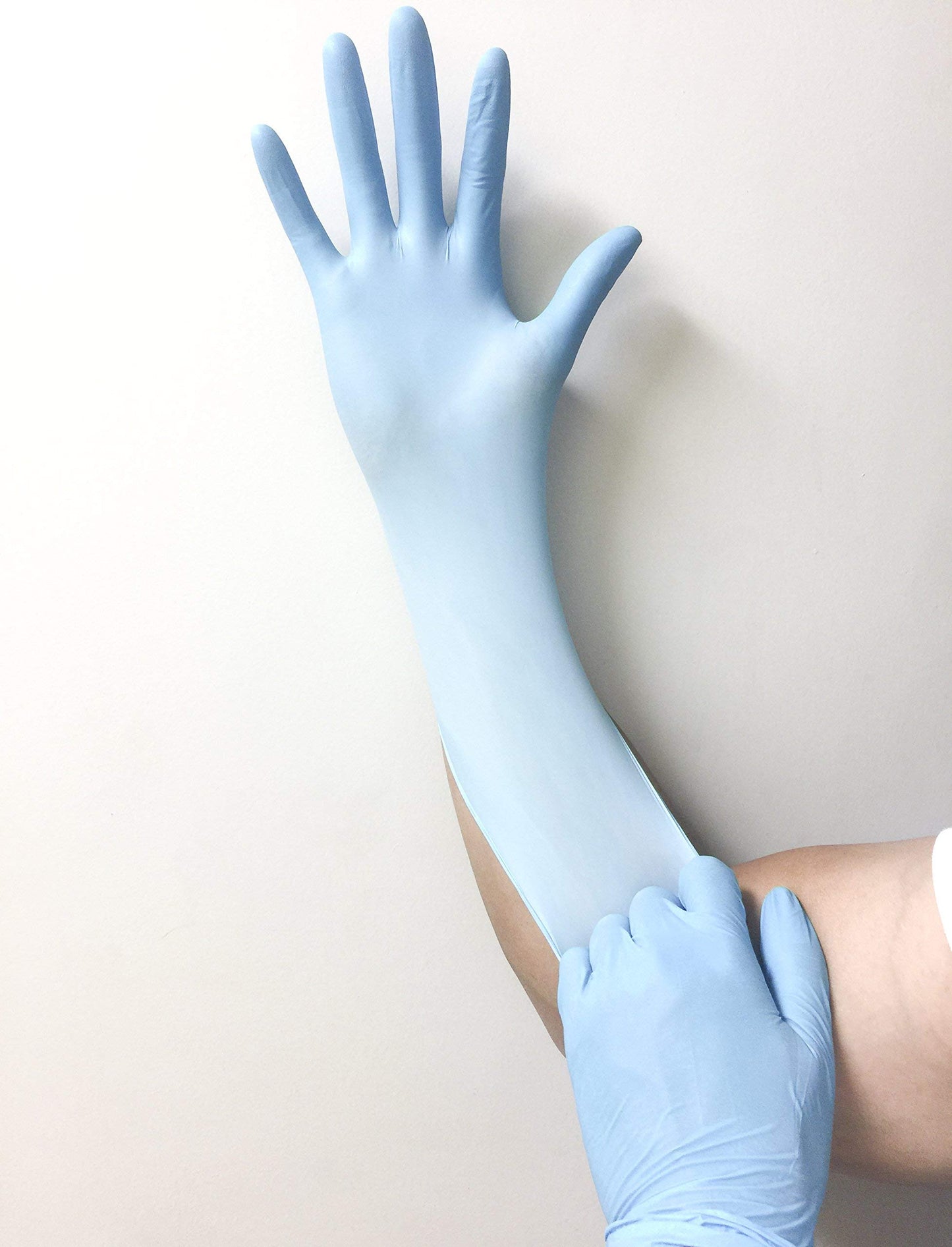 Infi-Touch, Blue Multi Purpose, Medium Duty Disposable Nitrile Gloves, 9.5" Length, Powder-Free, (100 Count) - Large