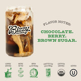 Bizzy Organic Cold Brew Coffee | Espresso Blend | Coarse Ground Coffee | Medium-Dark Roast | Micro Sifted | Specialty Grade | 100% Arabica | Brew Bags