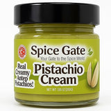 Spice Gate Pistachio Cream - Real Creamy Antep Pistachios - Premium Dessert Spread, Rich & Smooth Texture - 7.05 oz (200g) Jar - Made in Turkey