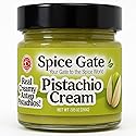 Spice Gate Pistachio Cream - Real Creamy Antep Pistachios - Premium Dessert Spread, Rich & Smooth Texture - 7.05 oz (200g) Jar - Made in Turkey