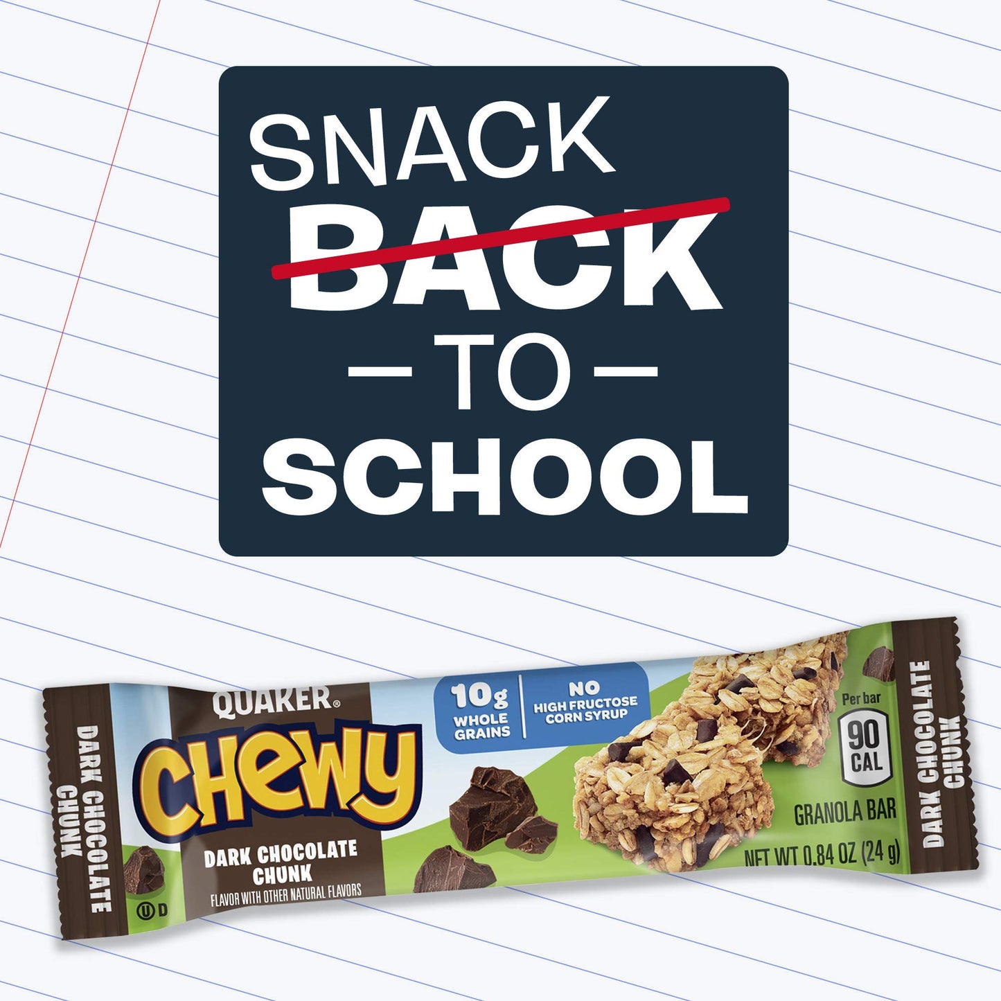 Quaker Chewy Granola Bars Chocolate Chunk, 0.84 Oz, 8 Ct