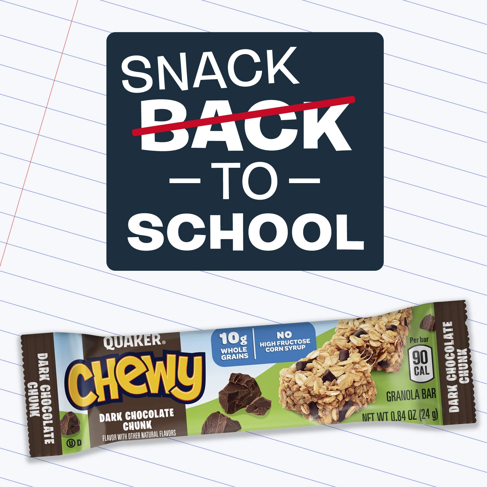 Quaker Chewy Granola Bars Chocolate Chunk, 0.84 Oz, 8 Ct