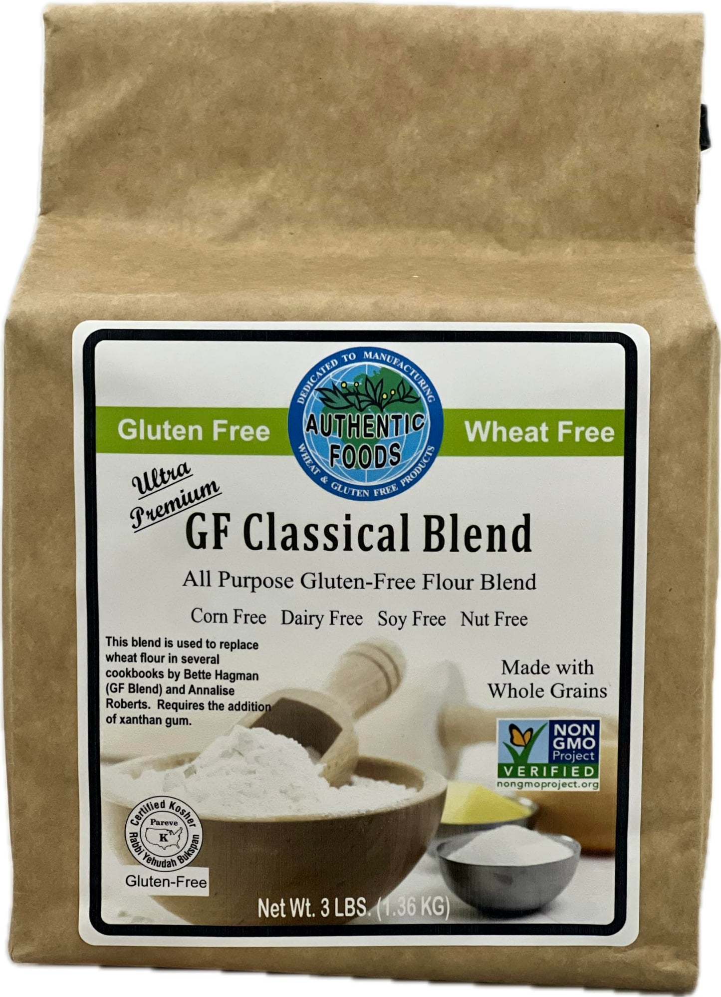 AUTHENTIC FOODS Classical Blend Flour, 48 OZ