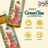 Arizona Premium Brewed Diet Green Tea, 16 Fl Oz (Pack of 12)