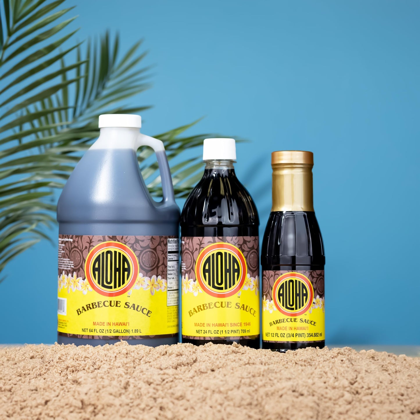 Aloha Shoyu - Hawaiian Style Barbecue Sauce - Zesty and Sweet Taste - Made in Hawaii - 1/2 Gallon