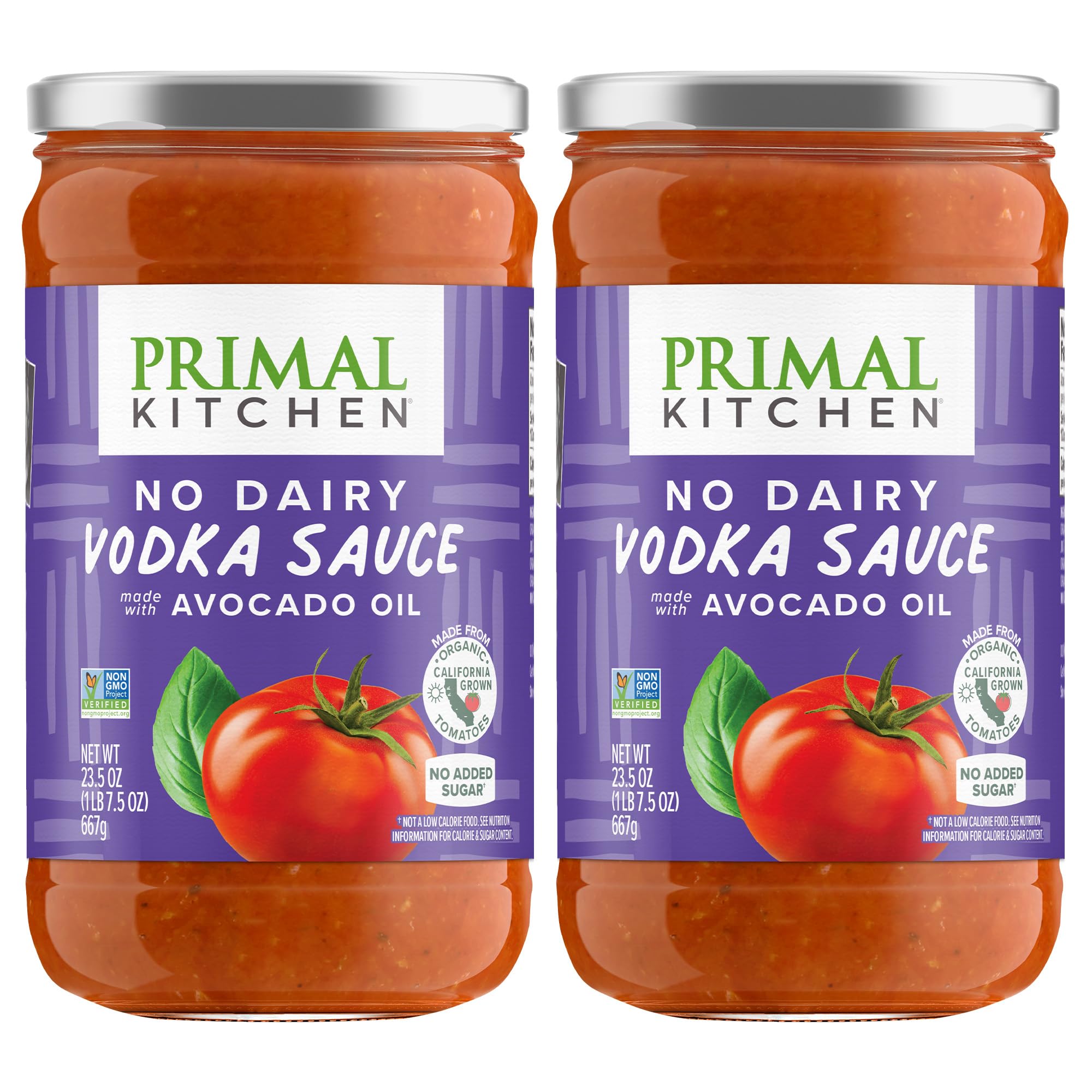 Primal Kitchen No Dairy Vodka Sauce 2-Pack, No Added Sugar, No Dairy