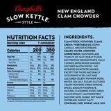 Campbell's Slow Kettle Style New England Clam Chowder, 15.5 oz. Tub