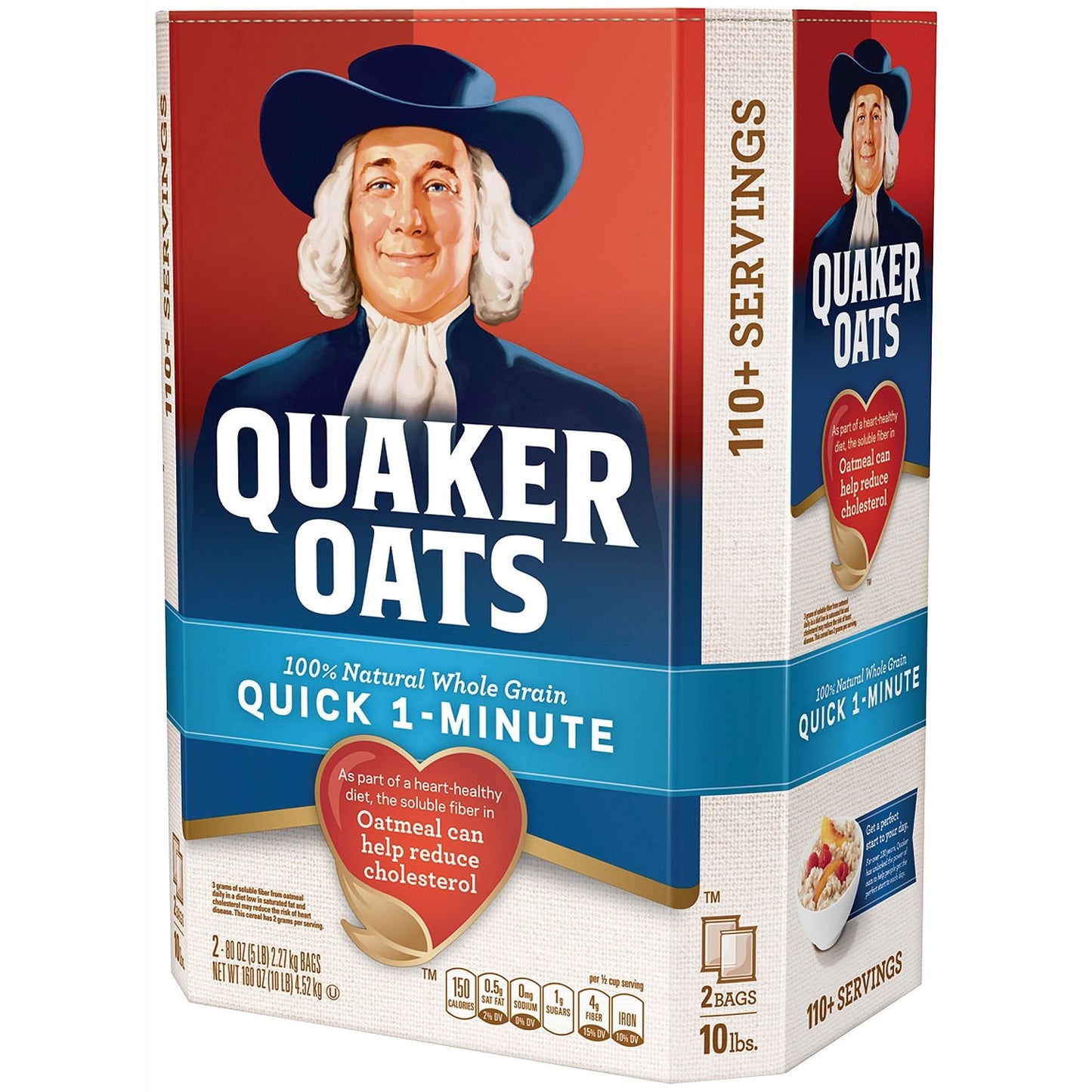 Quaker Oats Quick 1 Minute Oatmeal - 2/5 Pound (3 Pack)
