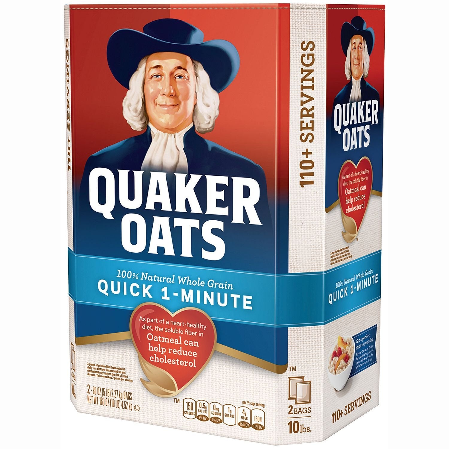 Quaker Oats Quick 1 Minute Oatmeal - 2/5 Pound (3 Pack)